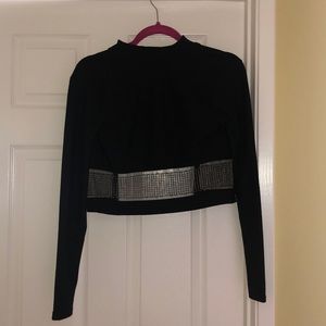 Never worn! Black long sleep dressy Top